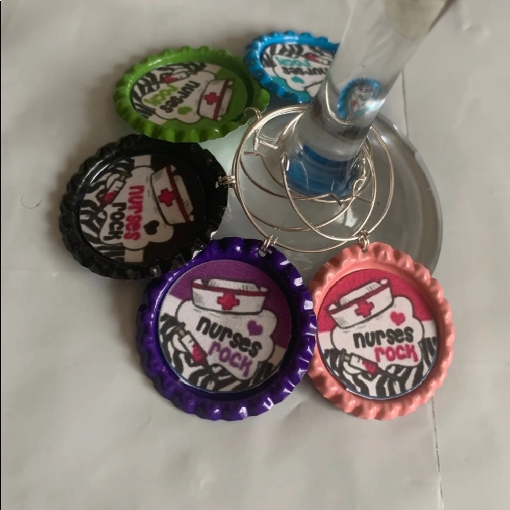 Nurses Wine Charm Set - Picture 2 of 3